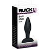 black velvet PLUG anale Small BLACK VELVETS Butt Plug ,SILICONE - Piede a ventosa