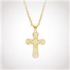 Gilma Collana e Croce Oro Giallo 18kt 750 Uomo 5g Made in Italy Regalo 50cm Comunione