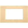 Vimar 30654.70 LINEA Placca 4 moduli in metallo, dimensioni 14.66 x 8.8 x 1.0 cm, color oro spazzolato