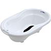 Rotho Babydesign TOP Vaschetta per bagnetto, Tappetino antiscivolo e Tappo di scarico, 0-12 mesi, TOP, Bianco, 200010001