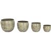 Home ESPRIT Set di fioriere verde alluminio 39 x 39 x 33 cm