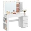 KAILYN Collezione - Toeletta Da Trucco Con Luce LED, Postazione Trucco Con Specc
