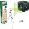 Bosch livella laser a croce Quigo Green con treppiede (laser verde per una migli