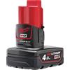 Milwaukee M12B4 - Batteria agli ioni di litio, 4.0Ah, colore: Rosso
