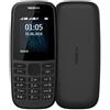 Nokia TELEFONO CELLULARE BASIC 105 MOBILE PHONE TASTIERINO NUMERICO NERO BATTERIA LUNG