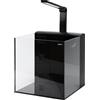 AQPET KUBIC 50 REAR NERO Acquario 125L Vetro Extrachiaro Filtro LED Sump 8mm
