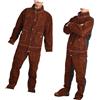 Giacca da saldatura in pelle, tuta da pantaloni, con maniche, indumenti da