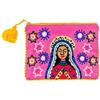 DRW Borsa Vergine in Tessuto Colori Rosa 10x7x1 cm