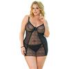 Plus Size Set di 2 pezzi Chemise Laura Nero XL 60 g
