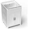 MONGARDI SRL Lavatoio Con Mobile 60 x 60 x 85 Per Esterno In PVC 2 Ante
