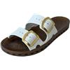 Sensi Ciabatte Donna La Jolla Prestigio in PVC con doppia Fibbia - 002 (Bianco/M
