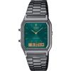 Casio Orologio CASIO AQ-230EGG-3AEF VINTAGE Acciaio Nero Verde Acciaio Sveglia