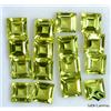 SBI Gems 15.79 Cts Naturale Peridoto Taglio Quadrato 5 MM Lotto 20 Pezzi Pappagallo Verde