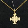 FMF Pendente E Catena Oro 18K 750 Mls. Croce Di Gerusalemme 17 MM.