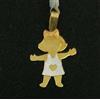 Manuel Ruso Pendente Oro 18K 750 Mls. Bambina. Con Oro Bianco E Rosa.