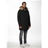 Woolrich Uomo Parka con cappuccio e pelliccia nero Taglia L