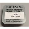SONY 396 Pila Batteria Orologio Mercury Free Silver Oxide SR726 SW (= 397 )