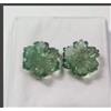 SBI Gems Coppia Di Pietre Preziose Intagliate A Mano In Fluorite Naturale 20x20 Mm