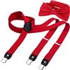 Does not apply Set Di Bretelle Eleganti E Papillon per Uomo E Donna, Forma a Y, Larghezza 2,5 C