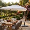 PIDEMA.IT Ombrellone da giardino 3X4 decentrato con struttura in legno rotazione a 360°