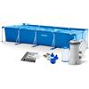 INTEX Piscina da giardino con struttura 450 x 220 x 84 cm 3 in 1 INTEX 28273