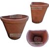 FratelliVagnoni Vaso a parete semicircolare svasato liscio fioriera in terracotta toscana italia
