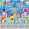 Does not apply 85 Pcs Decorazioni Compleanno Shark 2 Anni, Squalo Decorazione Feste, Shark Comp