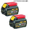 DEWALT DCB546-2 coppia batterie litio flexvolt 54v-2 18v-6ah ORIGINALI