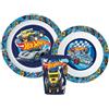 Hot Wheels Set di stoviglie Hot Wheels Blue Fire, set in micro plastica con tazza da 260 ml