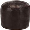 vidaXL Pouf Marrone Scuro 40x35 cm in Vera Pelle di Capra