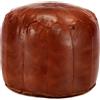 vidaXL Pouf Tanno 40x35 cm in Vera Pelle di Capra