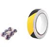 DRW Nastro Adesivo Antiscivolo Giallo e Nero, 6 Pezzi 25 mm x 5 m