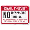 SmartSign Cartello riflettente 3M di grado ingegneristico, leggenda Private Property No Trespassing No Dumping, 30,5 cm di altezza x 45,7 cm di larghezza, nero/rosso su bianco