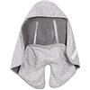 roba Coperta per Neonati e Bambini miffy - 82.5 x 73 cm - con Fessure per le Cinture - Ottimale per Seggiolini Auto e Passeggini - Microfibra - Cotone Biologico - Chiusura a Strappo - Grigio