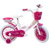 Vélo ATLAS Lolli Girl, Bicicletta 14 da Bambina Ragazza, Bianco e Rosa Fucsia, 14''