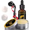 Set Crescita Barba Uomo, Olio Barba Cura, Kit Cura Della Barba, Leviga E Idrata
