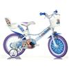Dino Bikes Bici 14 Regina delle nevi Snow frozen Queen per bambina con rotelle e cestino