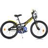 Dino Bikes Bici 20 Batman nera e gialla con borraccia per bambino Dino Bike
