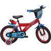 Disney Bicicletta Bambino Marvel Spiderman 16 Pollici (5-8 Anni) - Bici Uomo Ragno c...