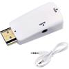 Adattatore HDMI a VGA + Audio Jack 3.5mm Convertitore Full HD 1080P PC Laptop