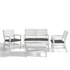 Bica Doghe 2 Set Giardino Bianco 2 Sedie 1 Divanetto 1 Tavolino Resina