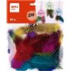 APLI Kids 19590 - Sacchetto di piume decorative per artigianato, 30 8KYd