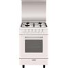 Glem Gas Cucina a Gas 4 Fuochi Forno Elettrico Ventilato Grill 53x50 cm A554Mx6