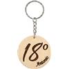Fatto a mano 10 x Portachiavi Legno Personalizzato Segnaposto Bomboniera Compleanno 18 Anni