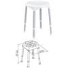 K design Sgabello Bagno Regolabile Portata massima 180 Kg Bianco EH STRA PP BX