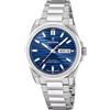 Festina Orologio Al Quarzo Svizzero Con Datario E Quadrante Blu A Onde F20073/3