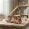 Camion Gru in Legno Aspetto Realistico Modello di Gru Mobile in Legno per Gioco