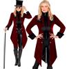 W WIDMANN MILANO Party Fashion - Cappotto gotico da donna | In velluto, frac steampunk per Halloween, Carnevale, costumi vittoriani, cosplay, feste a tema