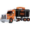 Smoby - Black+Decker - Camion Bricolo - Accessori Inclusi - Rimorchio - Maniglia per Il Trasporto - Gru da Costruzione - dai 3 Anni