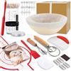 Does not apply Cestino per Lievitazione Pane 25 Pezzi in Rattan Naturale Con Banneton Ovale 23C